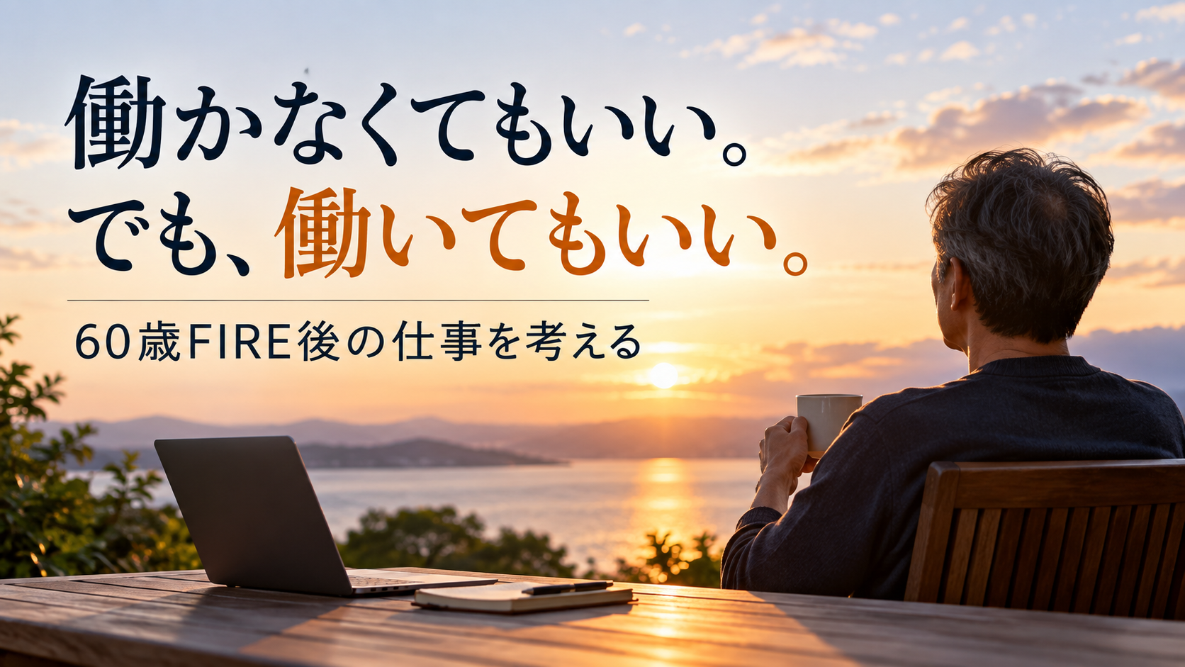 60歳でFIREした後、働くか働かないかを自由に選べる生活について考えるイメージ